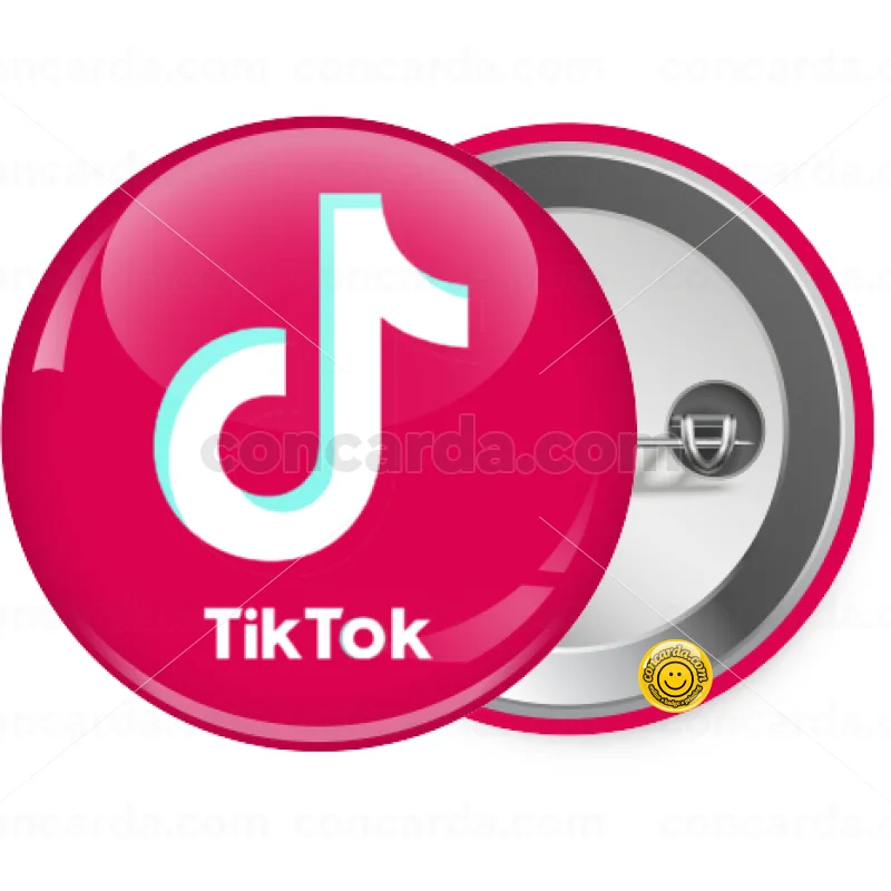 tik tok pink — Κονκάρδα Στρογγυλή, Παραμάνα 25mm