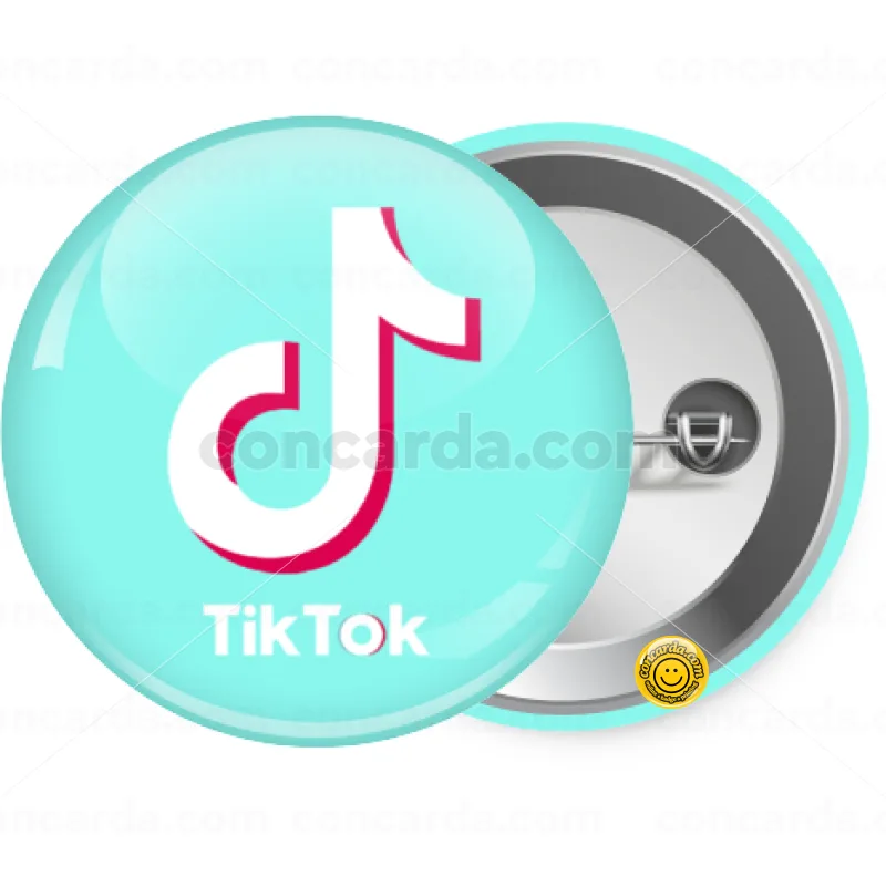 tik tok blue — Κονκάρδα Στρογγυλή, Παραμάνα 25mm