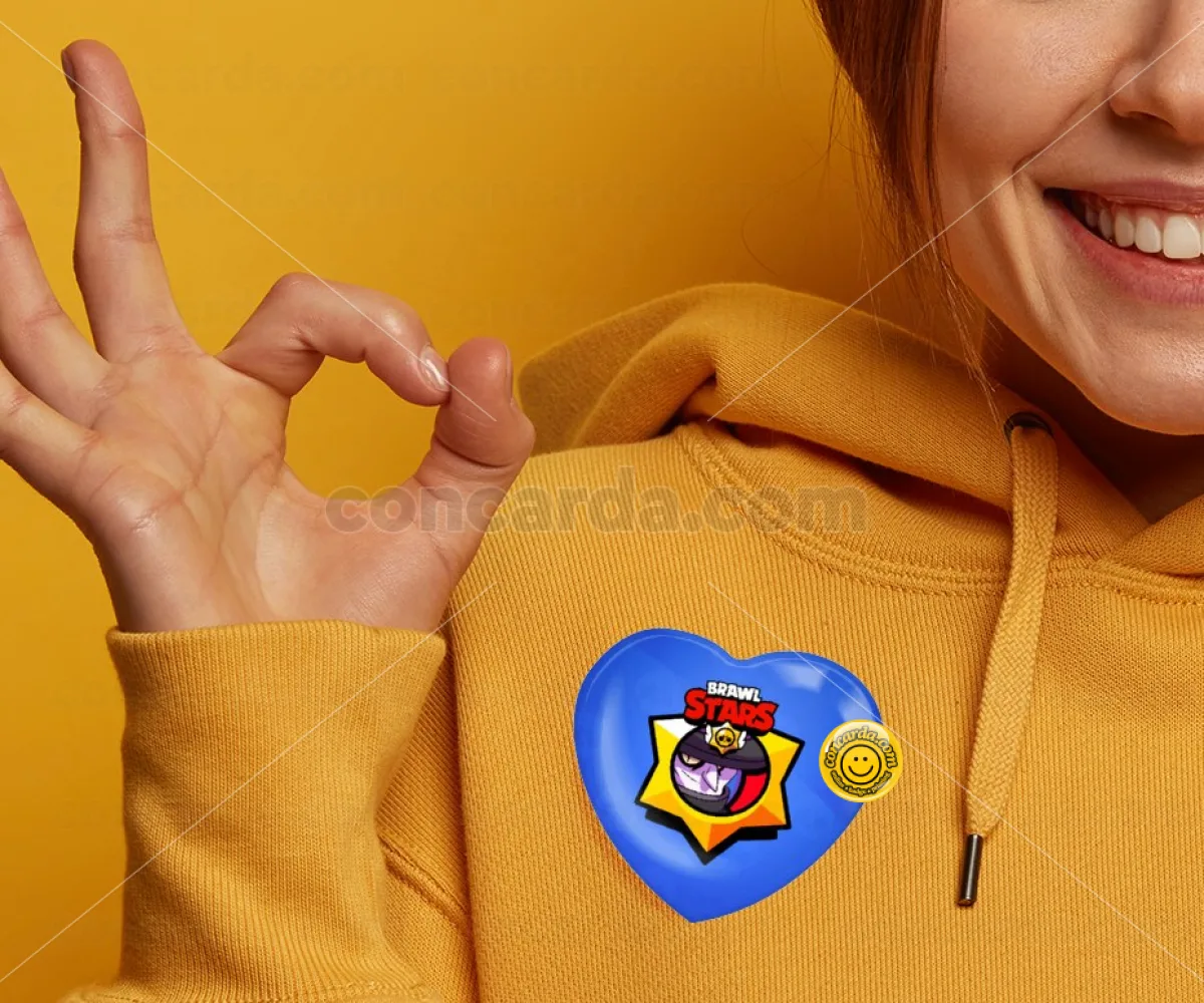 Brawl Stars El primo — Κονκάρδα Καρδιά 57mm