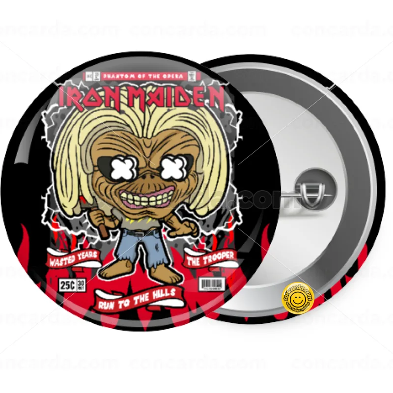 Iron maiden (eddie) — Κονκάρδα Στρογγυλή, Παραμάνα 25mm