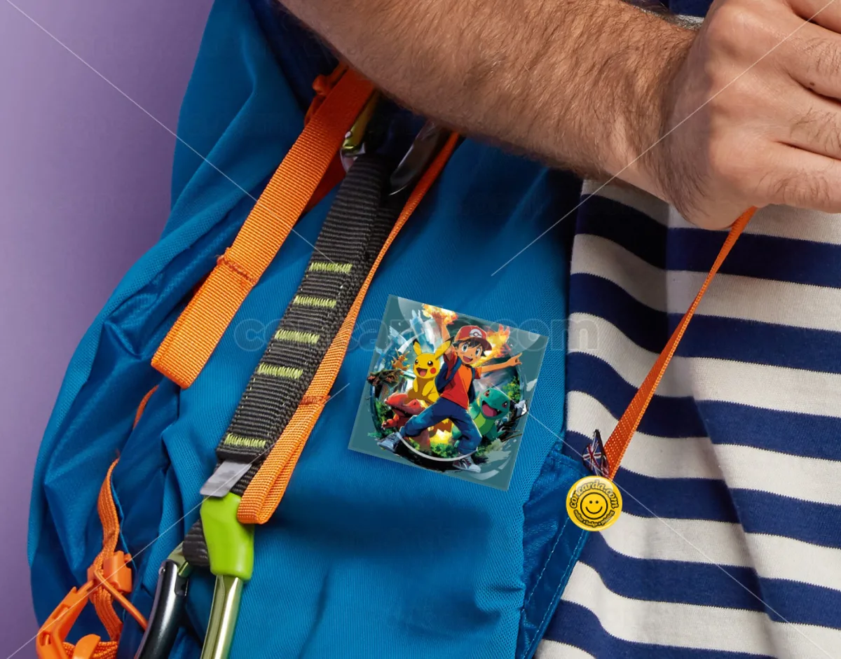 Ash Ketchum &amp; Pikachu — Κονκάρδα Angular, Παραμάνα 50mm