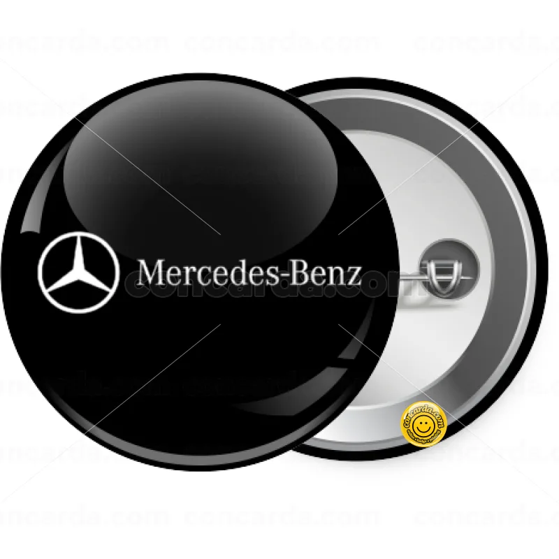 Mercedes small logo — Κονκάρδα Στρογγυλή, Παραμάνα 25mm
