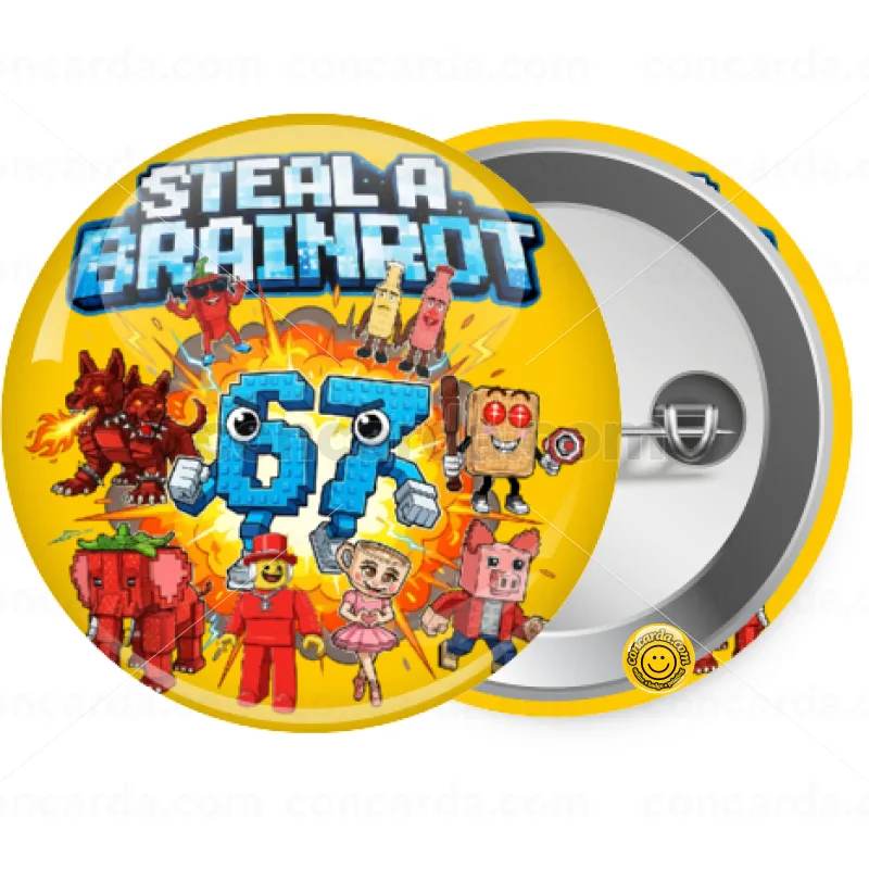 Steal a Brainrot 67 Roblox Style — Κονκάρδα Στρογγυλή, Παραμάνα 25mm