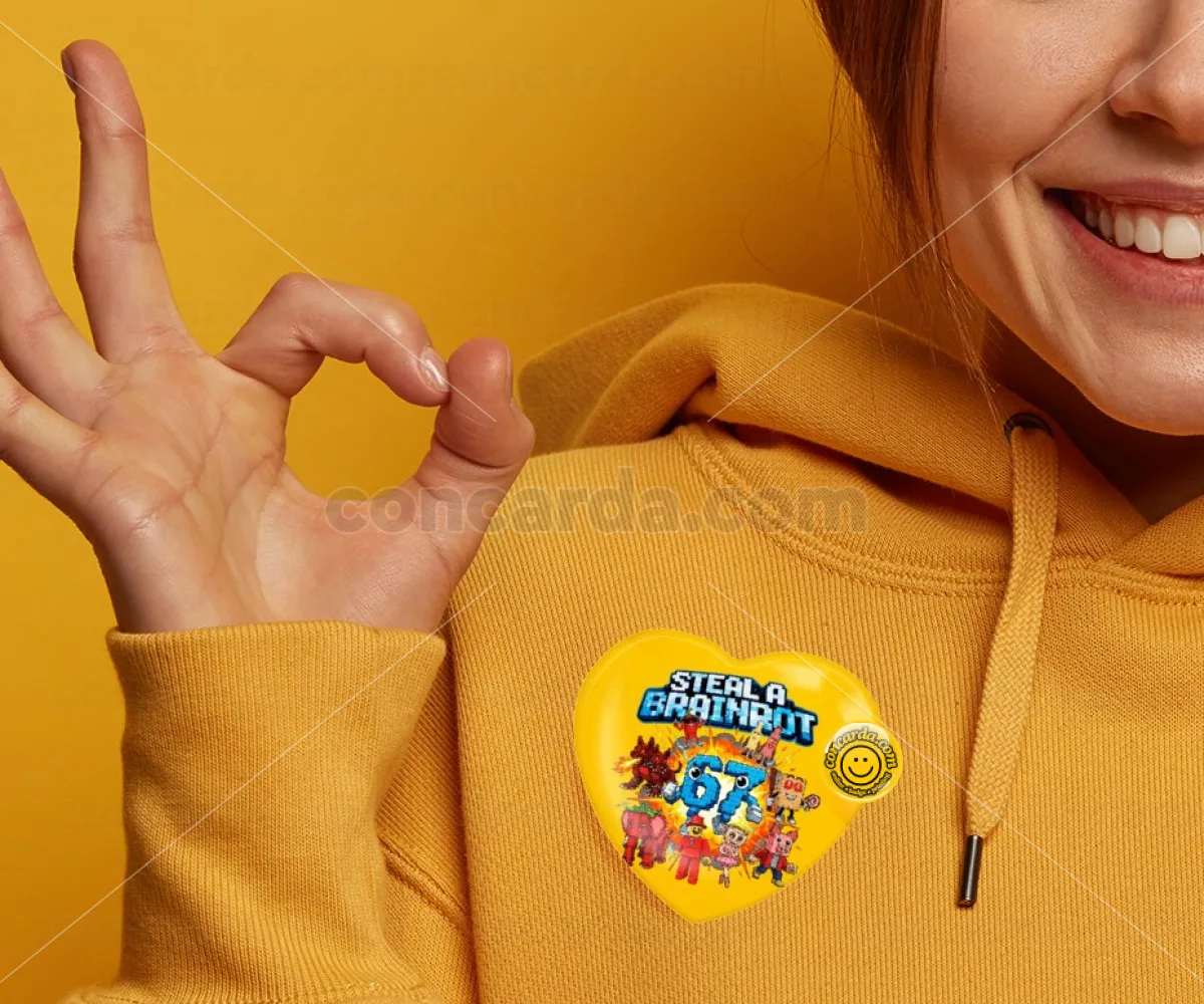 Steal a Brainrot 67 Roblox Style — Κονκάρδα Καρδιά 57mm