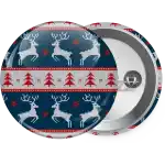 Deer knitted blue