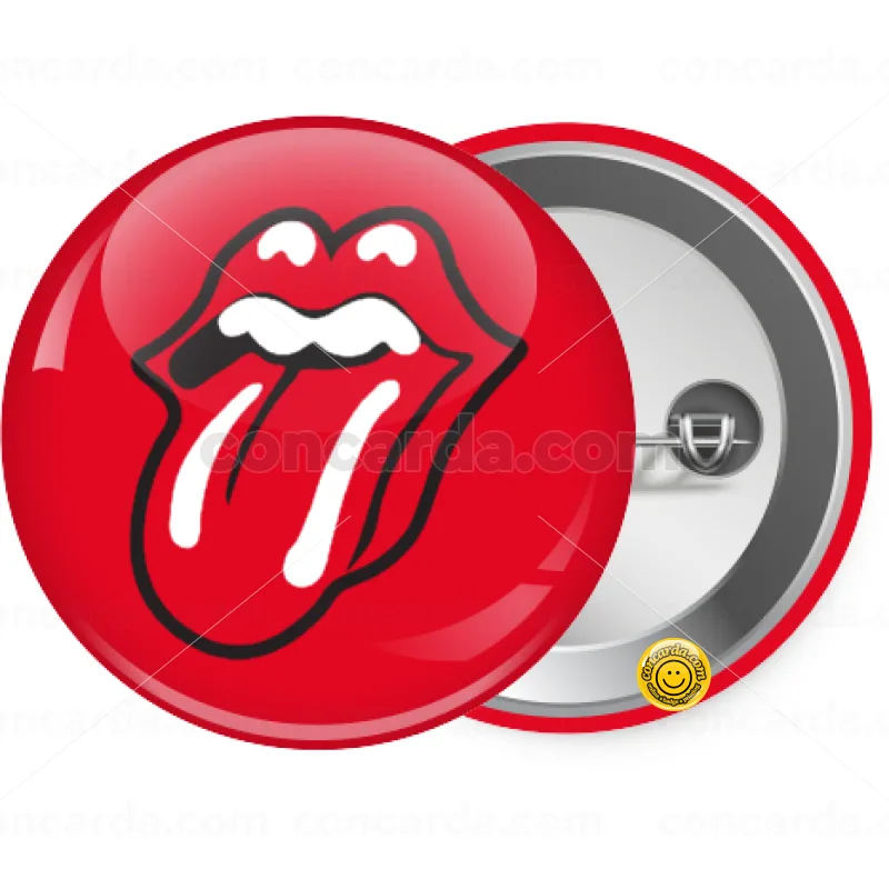 Rolling Stones Kiss — Κονκάρδα Στρογγυλή, Παραμάνα 25mm