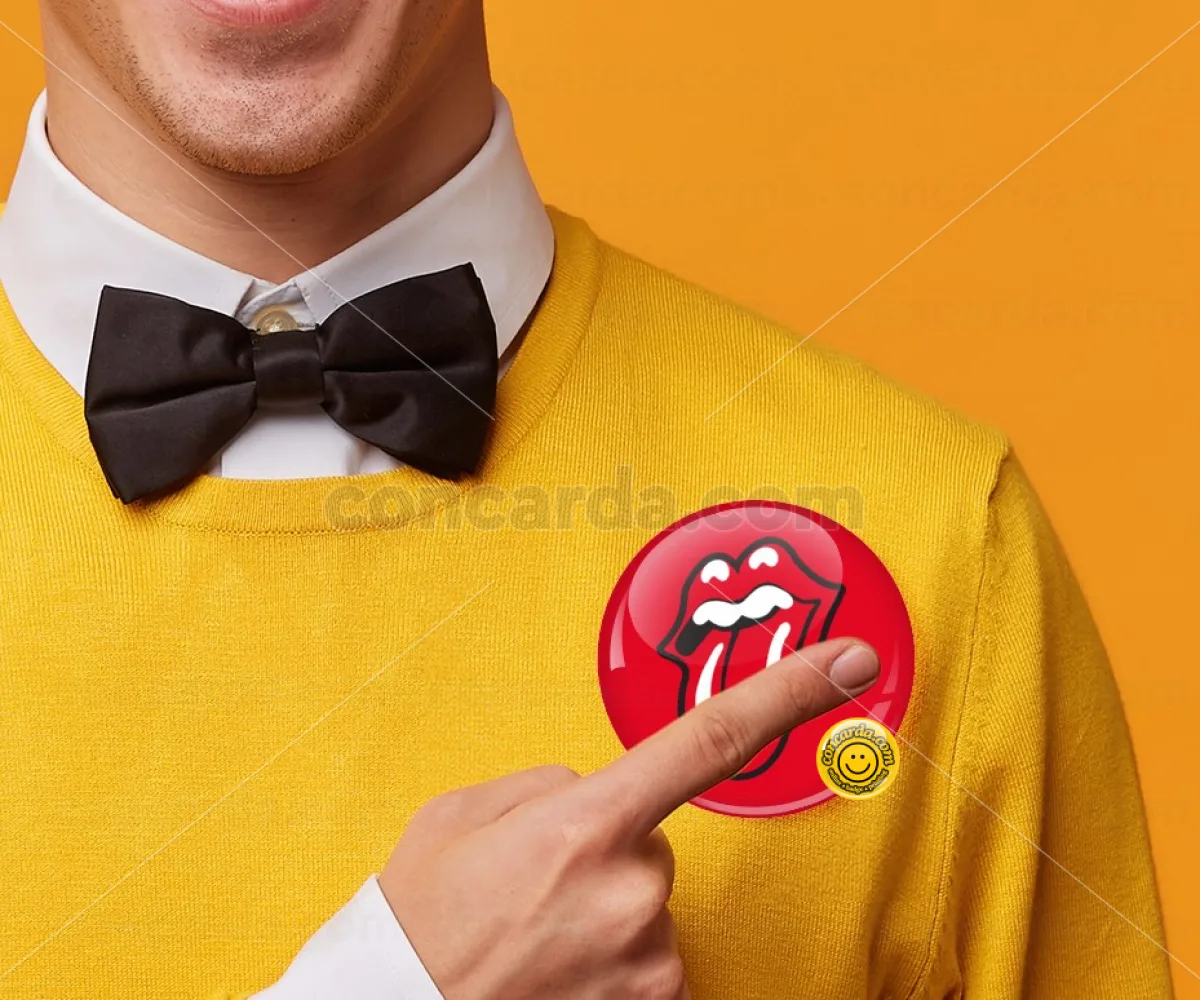 Rolling Stones Kiss — Κονκάρδα Στρογγυλή, Παραμάνα 75mm