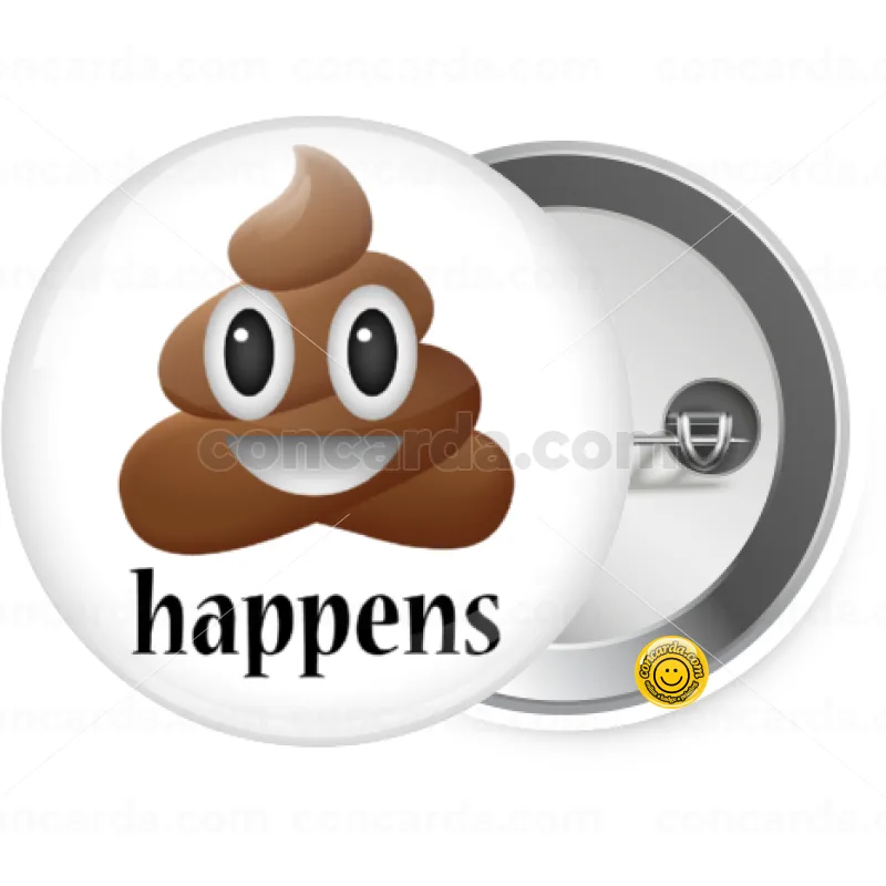 Shit Happens — Κονκάρδα Στρογγυλή, Παραμάνα 25mm