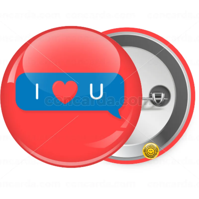 I Love You text message — Κονκάρδα Στρογγυλή, Παραμάνα 25mm