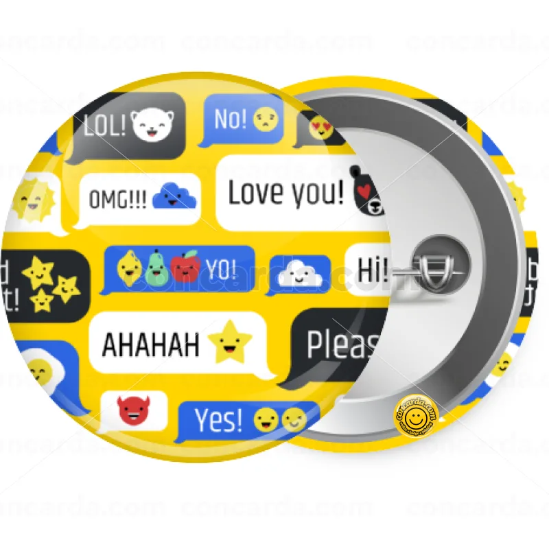 Emoji's text messages — Κονκάρδα Στρογγυλή, Παραμάνα 25mm
