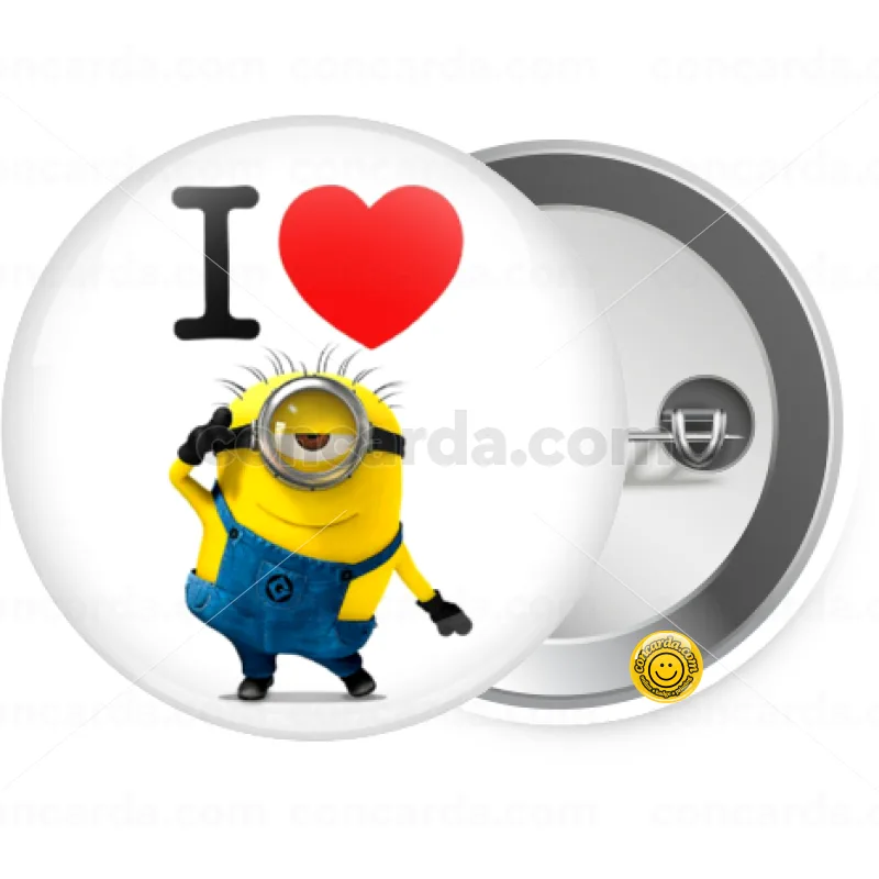 I love by minion — Κονκάρδα Στρογγυλή, Παραμάνα 25mm
