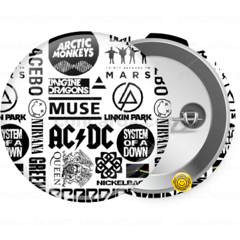 Best Rock Bands Collection — Κονκάρδα Στρογγυλή, Παραμάνα 25mm