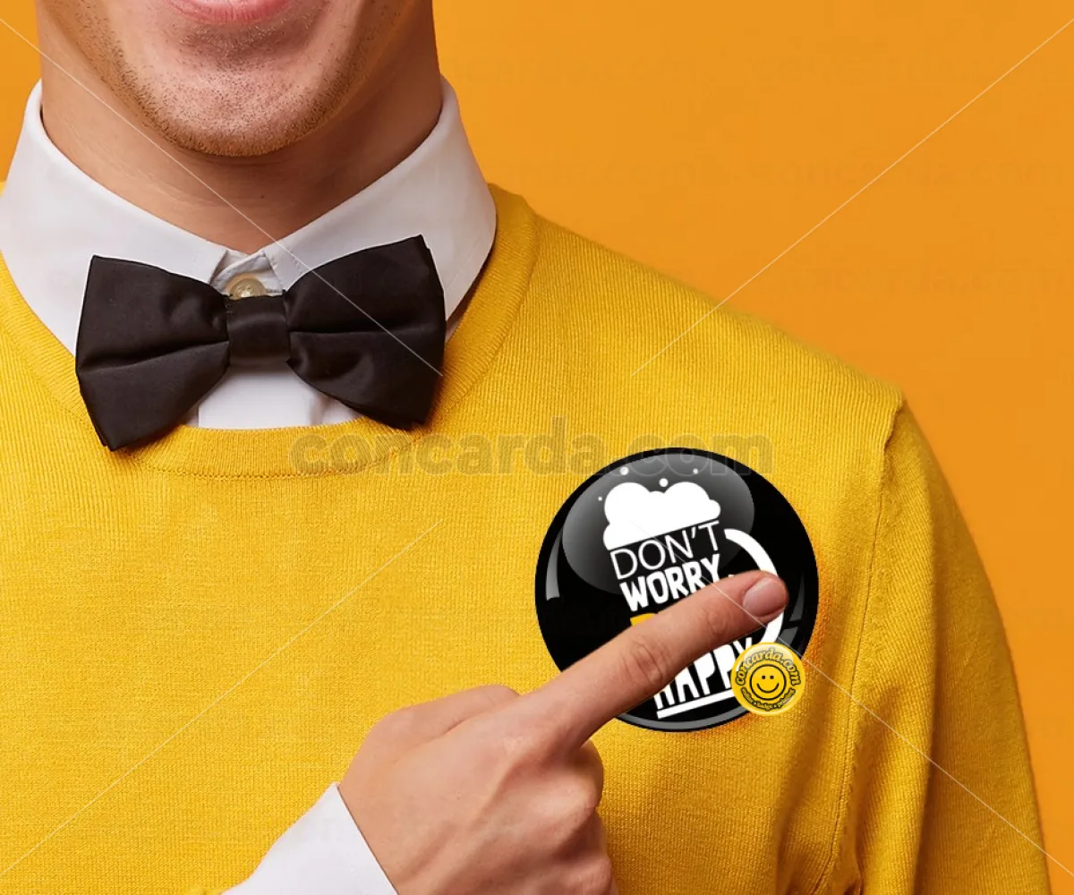 Don't worry BEER Happy — Κονκάρδα Στρογγυλή, Παραμάνα 75mm