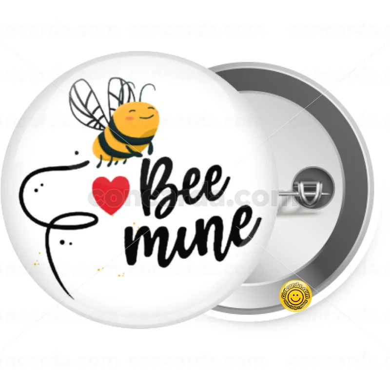 Bee mine!!! — Κονκάρδα Στρογγυλή, Παραμάνα 25mm