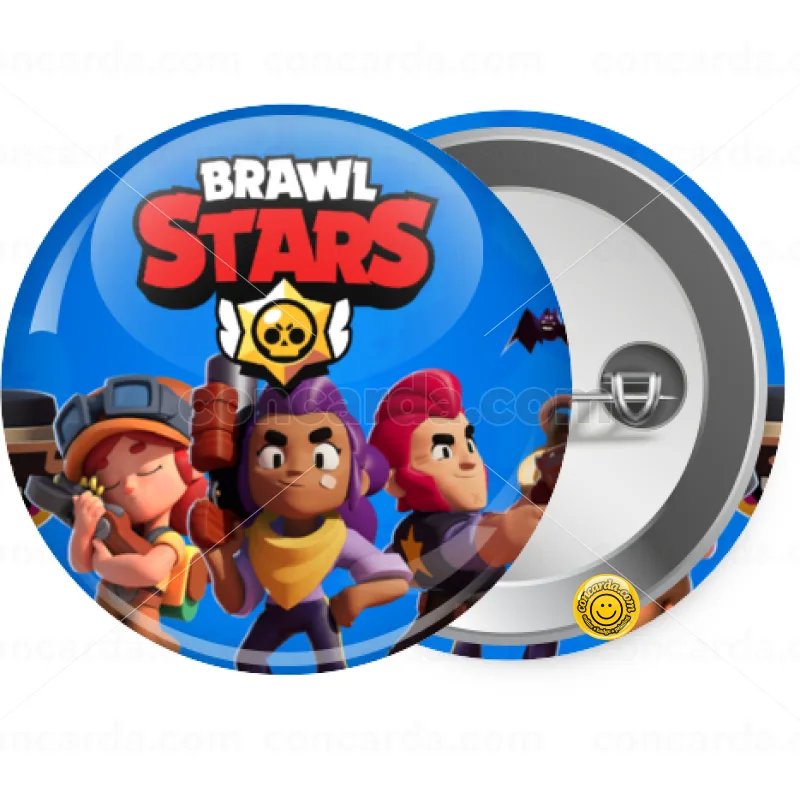 Brawl Stars Blue — Κονκάρδα Στρογγυλή, Παραμάνα 25mm