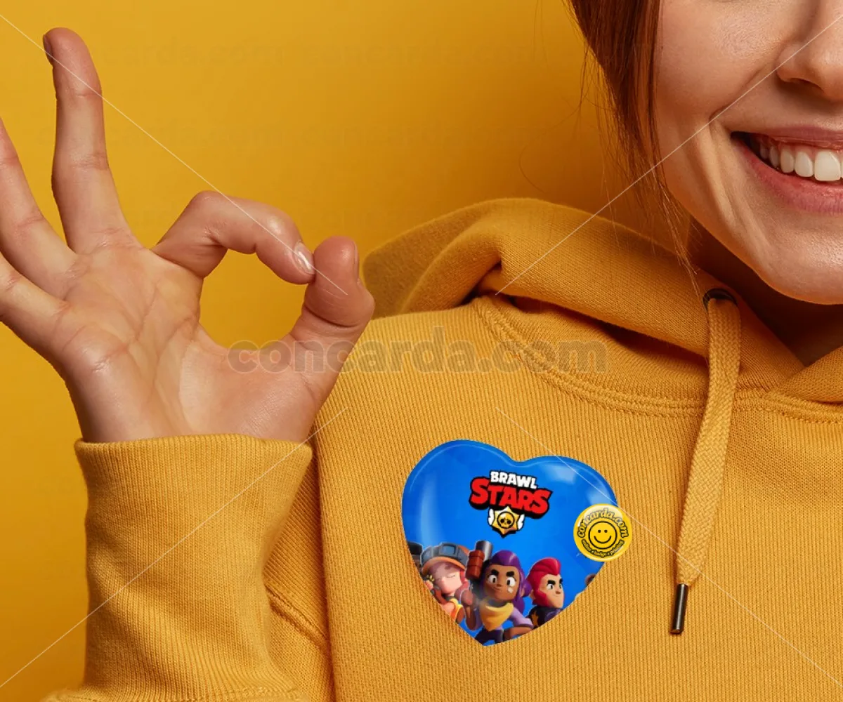 Brawl Stars Blue — Κονκάρδα Καρδιά 57mm