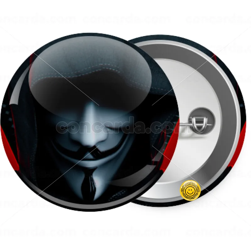 V for Vendetta — Κονκάρδα Στρογγυλή, Παραμάνα 25mm