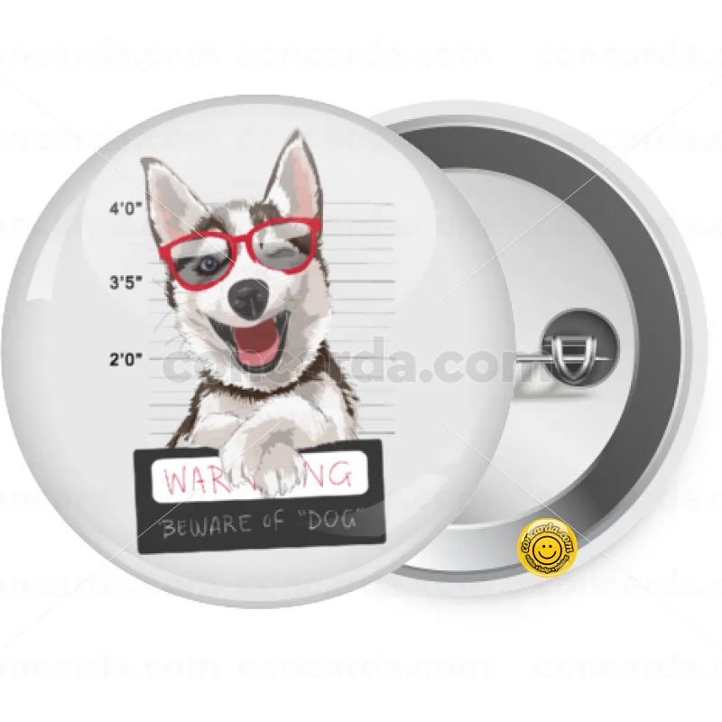 Warning, beware of Dog — Κονκάρδα Στρογγυλή, Παραμάνα 25mm