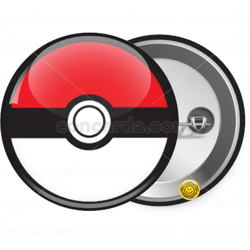 Pokemon ball — Κονκάρδα Στρογγυλή, Παραμάνα 25mm