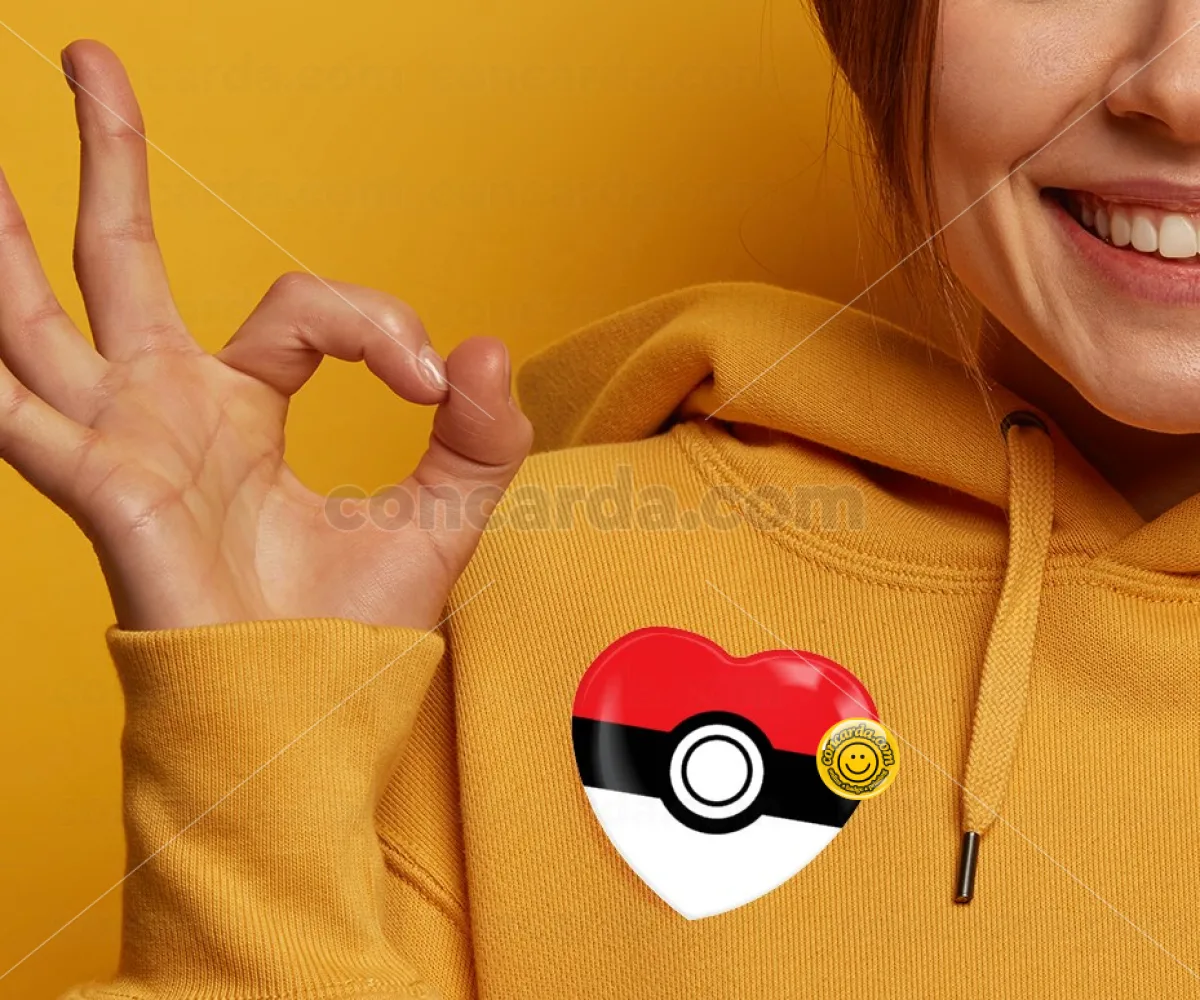 Pokemon ball — Κονκάρδα Καρδιά 57mm