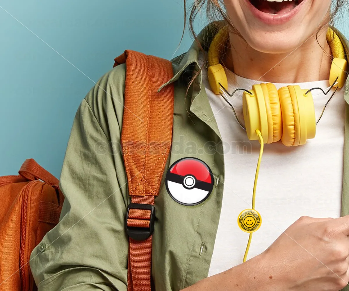 Pokemon ball — Κονκάρδα Στρογγυλή, Παραμάνα 50mm