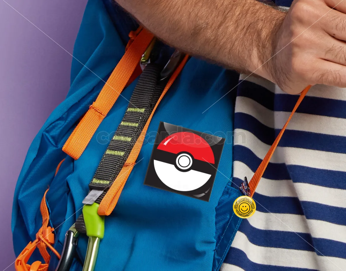 Pokemon ball — Κονκάρδα Angular, Παραμάνα 50mm