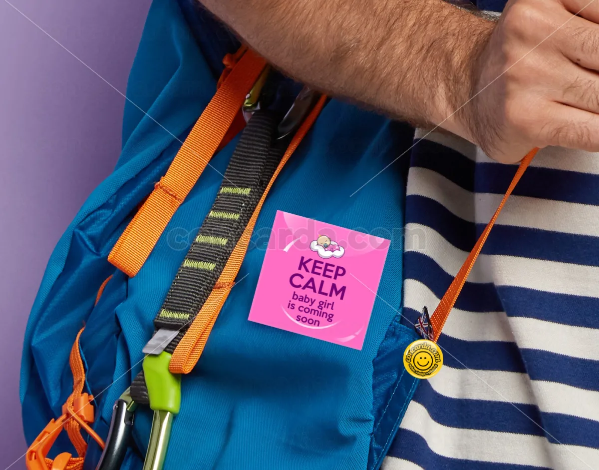 KEEP CALM baby girl is coming soon!!! — Κονκάρδα Angular, Παραμάνα 50mm