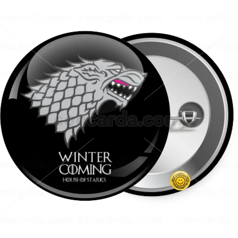 GOT House of Starks, winter coming — Κονκάρδα Στρογγυλή, Παραμάνα 25mm
