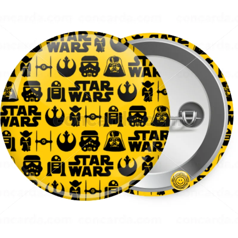Star Wars Pattern — Κονκάρδα Στρογγυλή, Παραμάνα 25mm