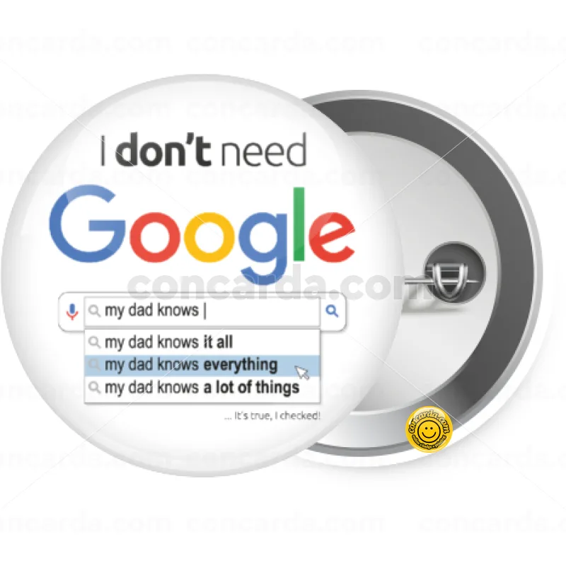 I don't need Google my dad... — Κονκάρδα Στρογγυλή, Παραμάνα 25mm