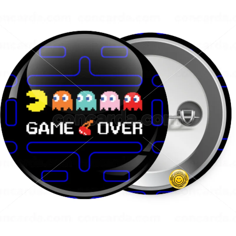 GAME OVER pac-man — Κονκάρδα Στρογγυλή, Παραμάνα 25mm