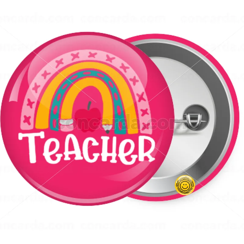 Rainbow teacher — Κονκάρδα Στρογγυλή, Παραμάνα 25mm