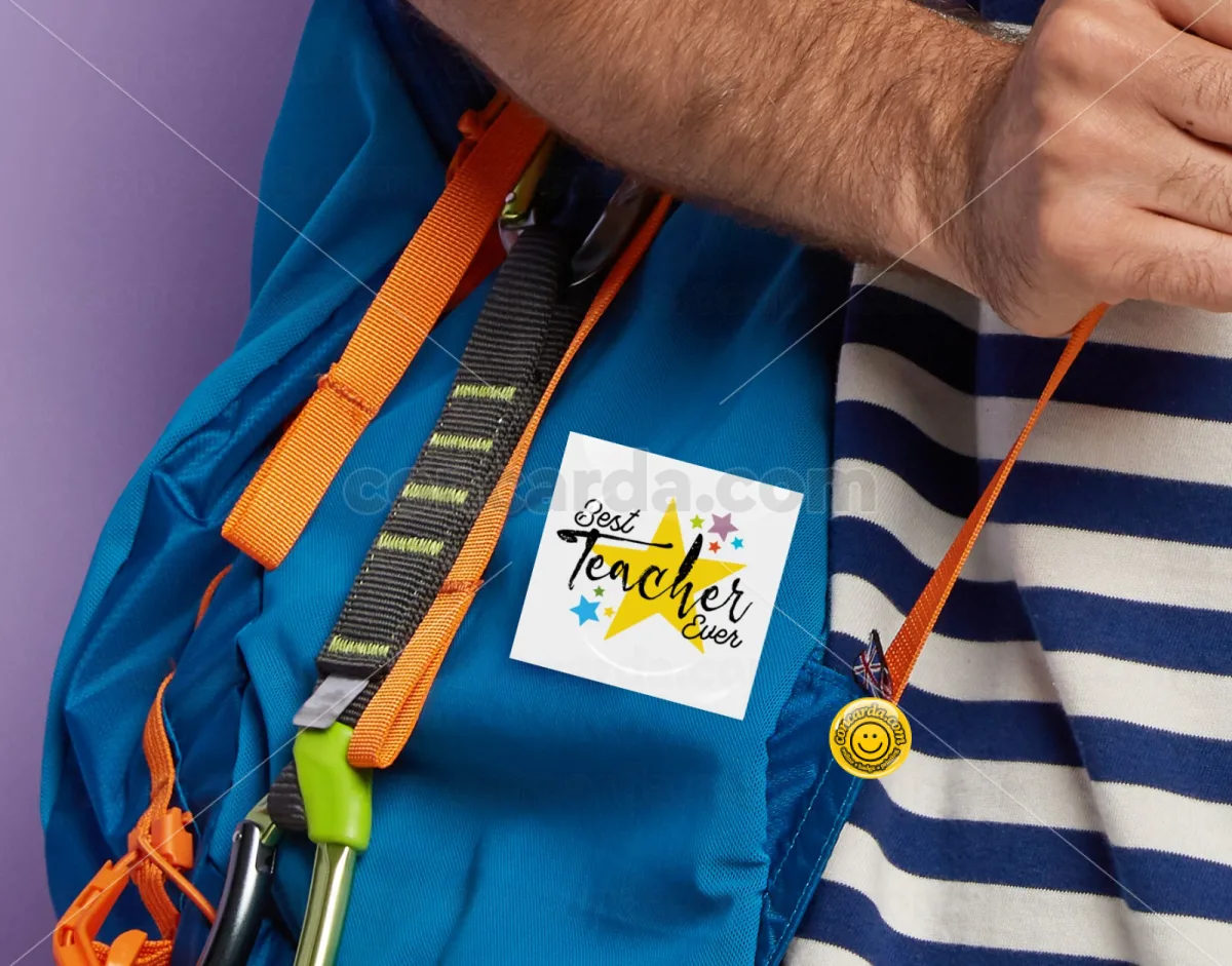 Teacher super star!!! — Κονκάρδα Angular, Παραμάνα 50mm