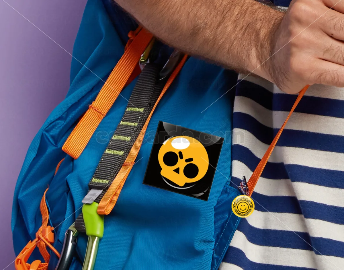 Brawl Stars Skull — Κονκάρδα Angular, Παραμάνα 50mm