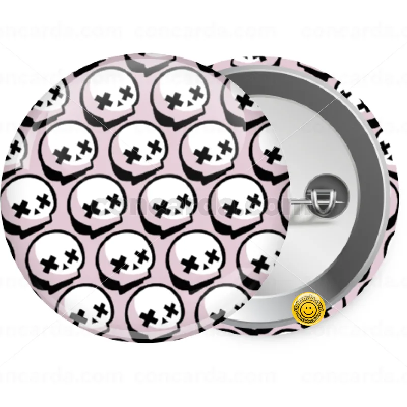 Stars Brawl Showdown Skull — Κονκάρδα Στρογγυλή, Παραμάνα 25mm