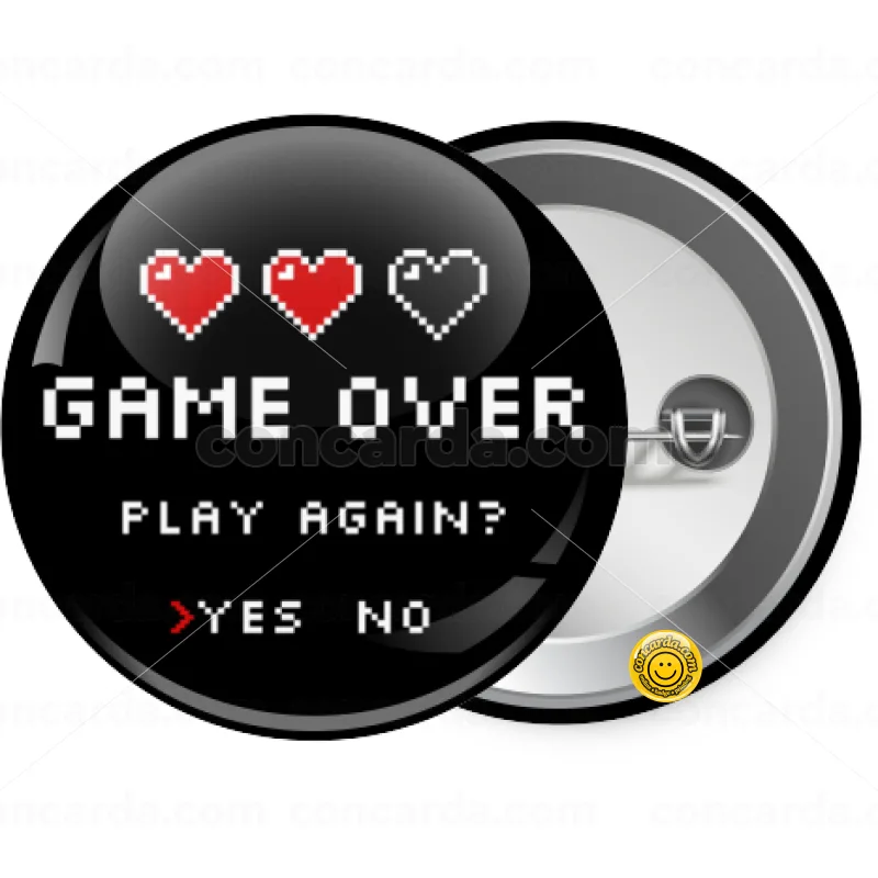 GAME OVER, Play again? YES - NO — Κονκάρδα Στρογγυλή, Παραμάνα 25mm