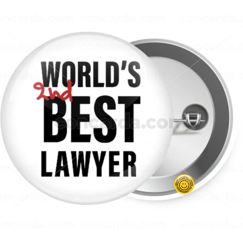 2nd, World Best Lawyer — Κονκάρδα Στρογγυλή, Παραμάνα 25mm