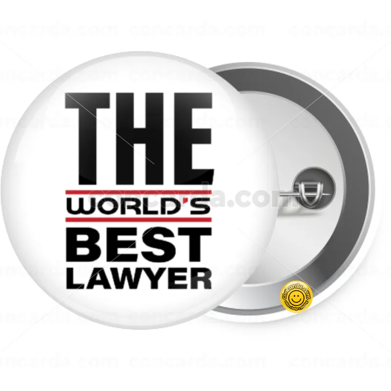 The world's best Lawyer — Κονκάρδα Στρογγυλή, Παραμάνα 25mm
