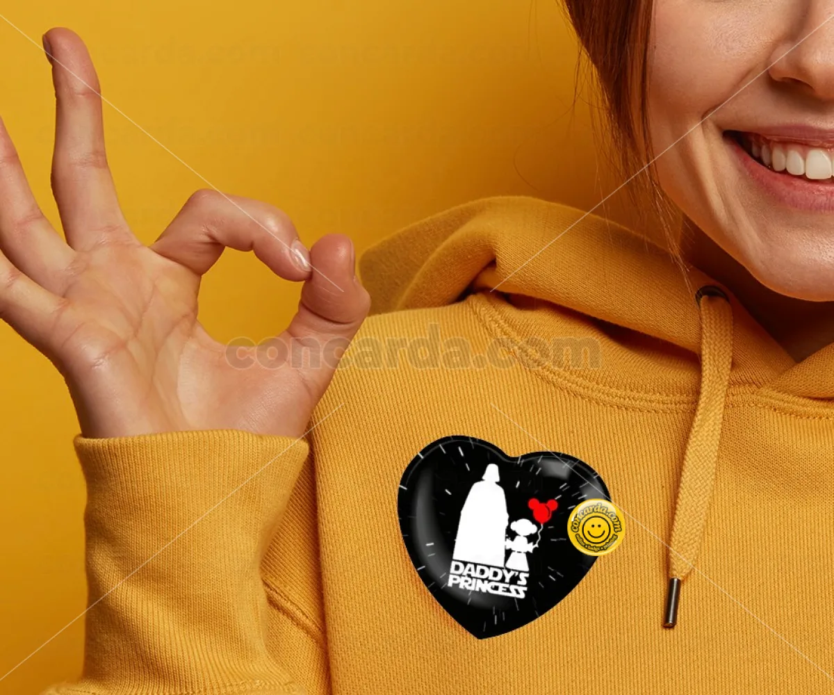 Daddy's princess — Κονκάρδα Καρδιά 57mm