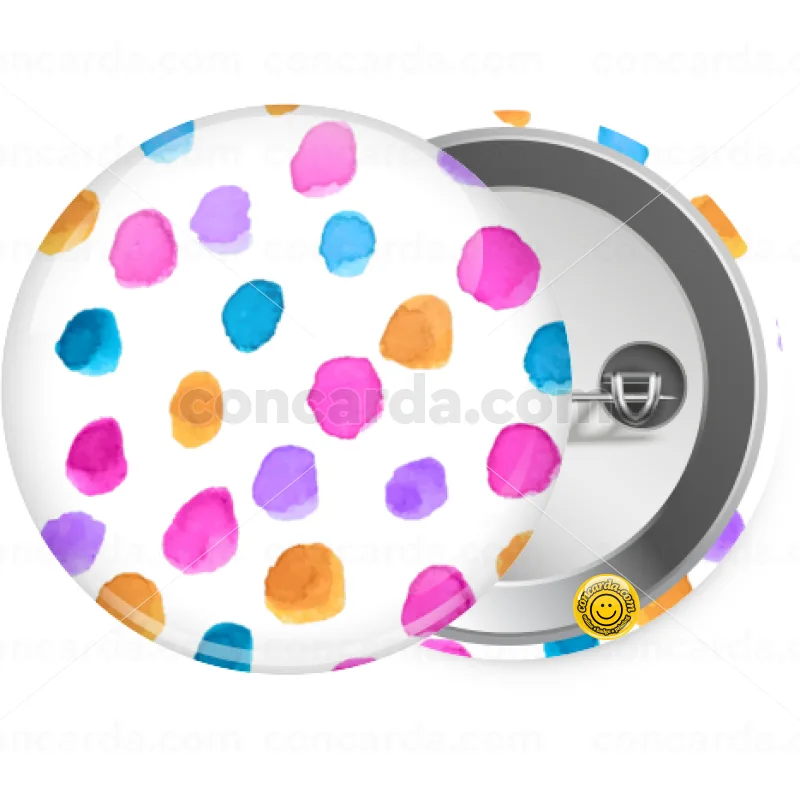 Watercolor dots — Κονκάρδα Στρογγυλή, Παραμάνα 25mm