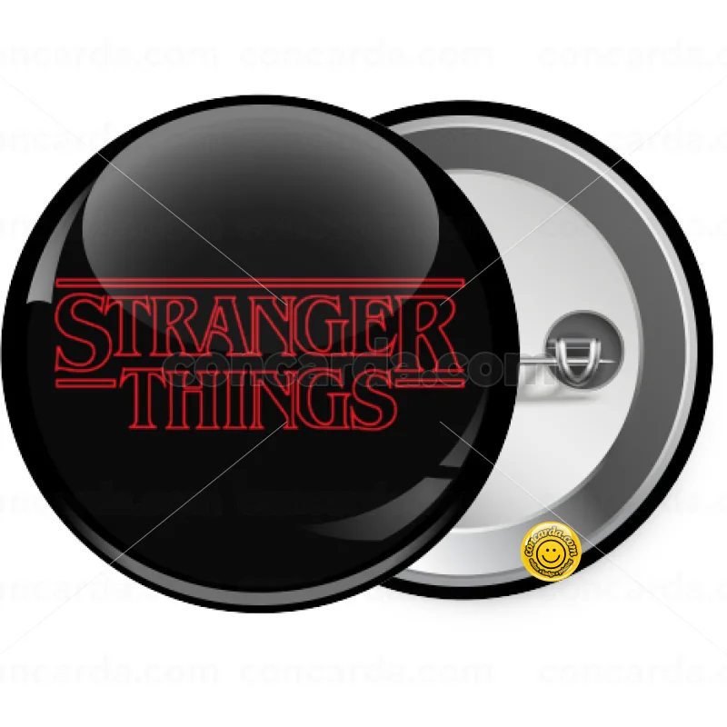Stranger Things Logo — Κονκάρδα Στρογγυλή, Παραμάνα 25mm