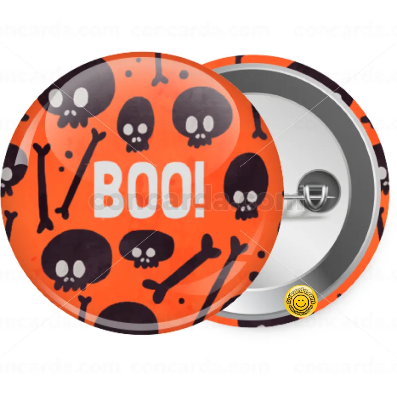 Halloween boo — Κονκάρδα Στρογγυλή, Παραμάνα 25mm