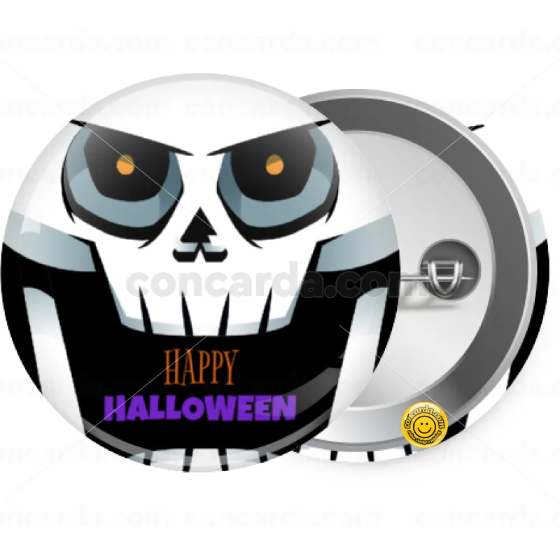 Halloween trick or treat Skeleton — Κονκάρδα Στρογγυλή, Παραμάνα 25mm