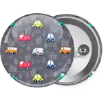 Hand drawn childish set with cars