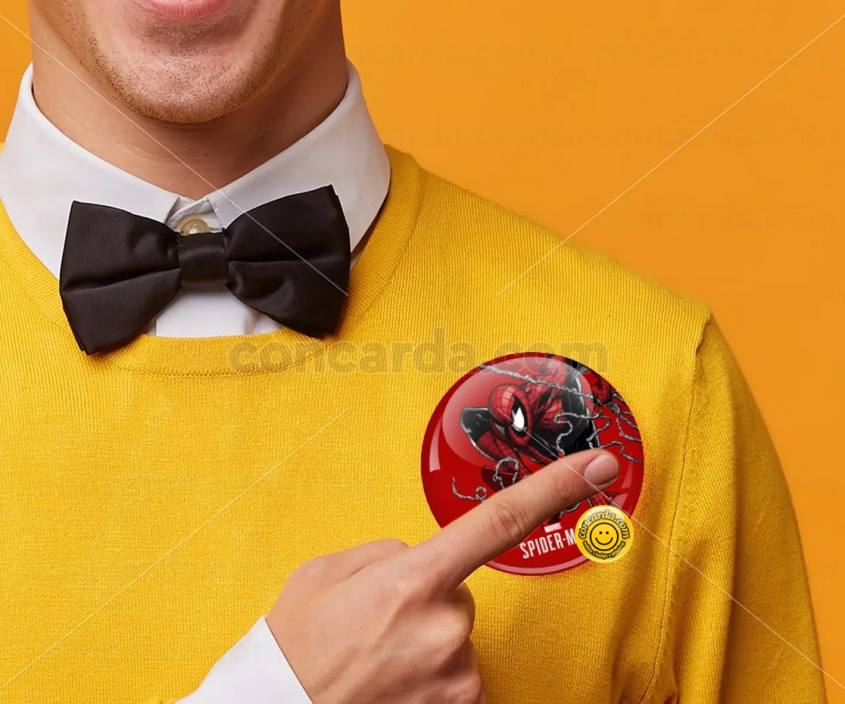 Spider-man — Κονκάρδα Στρογγυλή, Παραμάνα 75mm