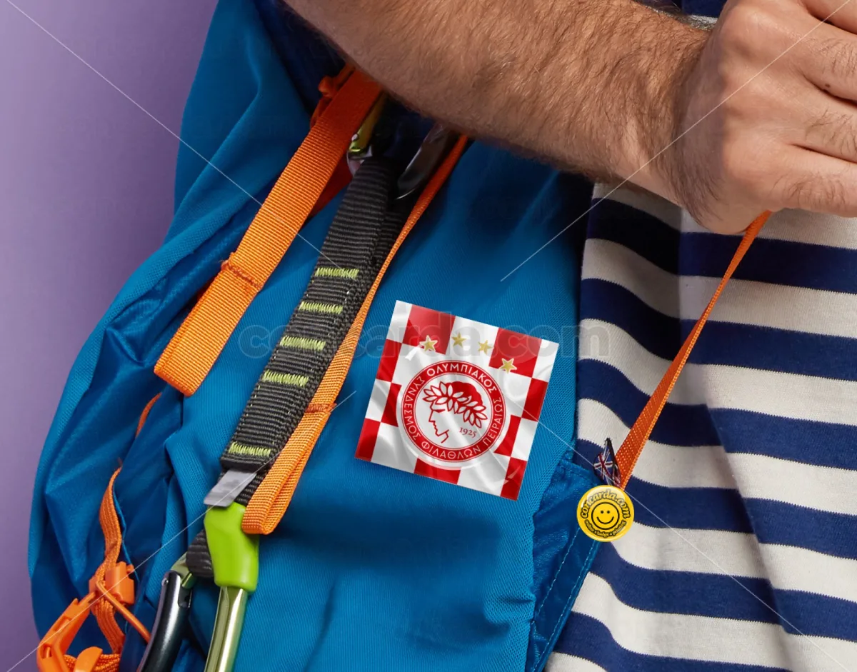 Olympiakos flag — Κονκάρδα Angular, Παραμάνα 50mm