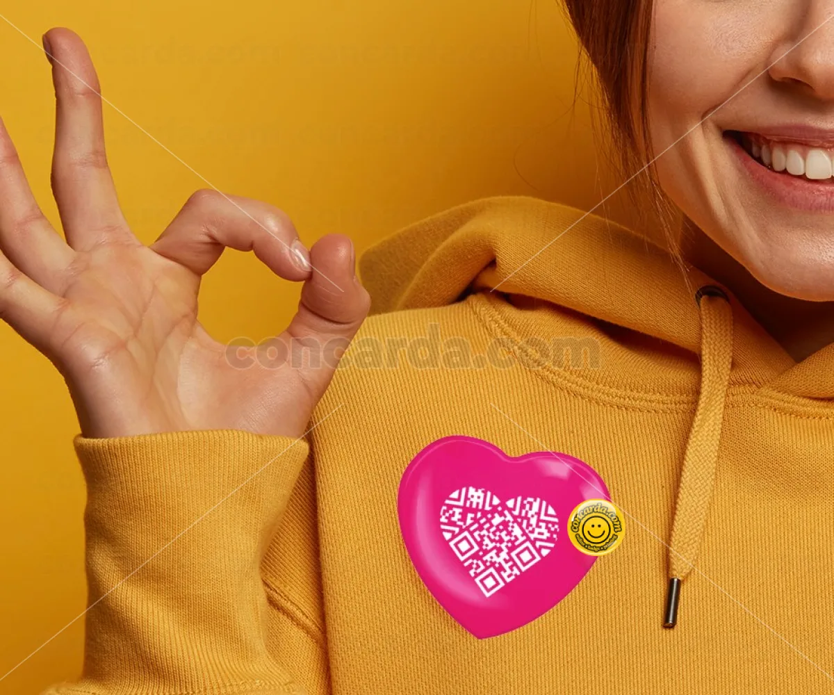 Heart hidden MSG, try me!!! — Κονκάρδα Καρδιά 57mm