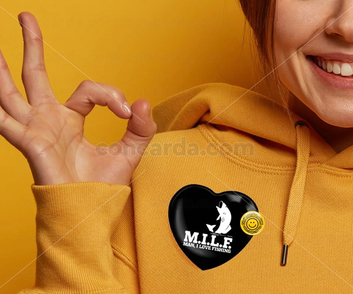 M.I.L.F. Mam i love fishing — Κονκάρδα Καρδιά 57mm
