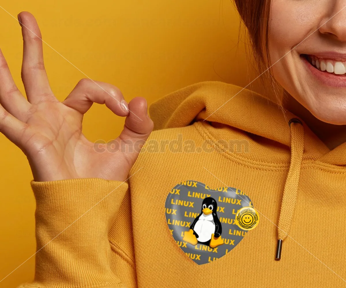 Linux — Κονκάρδα Καρδιά 57mm