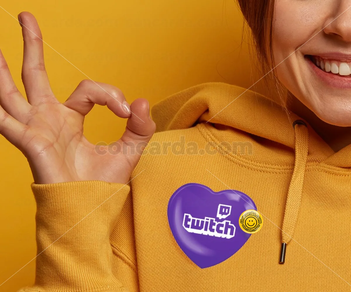 Twitch — Κονκάρδα Καρδιά 57mm